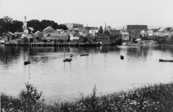 Camden Harbor in 1897 is a working harbor. (Photo courtesy Barbara Dyer)