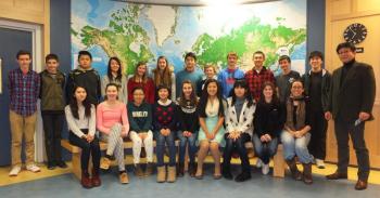 Students and their hosts.