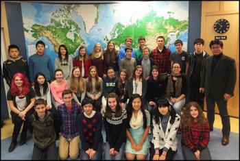 Students, chaperones and hosts in no particular order: Japan hosts: Hazel Delehey, Eve Gutheinz, Kaitlyn Kessel, Ellie Lincoln, Eliza Roy, Sarah Spizzuoco, Augusta Stockman, Simon Fedarko, Spencer Johndro, Russell Mckenna, Matt Nickerson and Charlie O'Brien
Japanese guests: Yuki Saito, Amu Narita, Aya Igarashi, Mao Sato, Kokoro Yamauchi, Takeru Tsushima, Kota Osanai, Maito Yamaguchi and Tenga Narita
Chaperones: Yoshiyasu Haga and Kat Cyr
Japan Ambassadors: not hosting, but interested in the program: Kiara Derrig, Tatum Dowd, Jesi Mann, Mary McQuatters, Lauren Rothwell, Sydney White, Alex Marin, Connor O Farrell, Henry Chamberlain