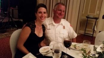 Camden Fire Chief Chris Farley and Jen Wiley. (Photo by Sarah Shepherd)