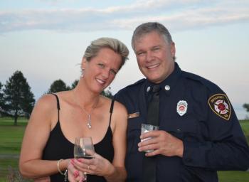 Rockport Firefighter Phil Brown and Rebecca Black.