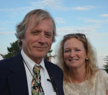 Rockport Town Manager Rick Bates and Robin McIntosh (Photo by Holly Edwards)