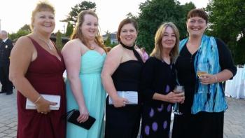 The women of the Rockport Town Office. (Photo by Sarah Shepherd)