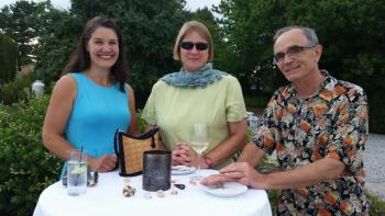 Kathleen Meil, with Sarah Ruef-Lindquist and Peter Lindquist. (Photo by Sarah Shepherd)