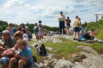 Ice cream never tasted so good as it did on the RES rock, after the parade. (Photo by Lynda Clancy)
