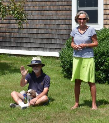Peter and Lorraine Hall, with Oliver. (Photo by Lynda Clancy)
