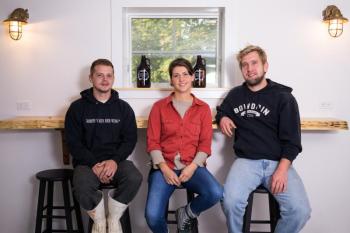The owners of North Haven Brewing Co. (l to r) Jesse Davisson, Liz Lovell, Ben Lovell. (Photo courtesy William Trevaskis)