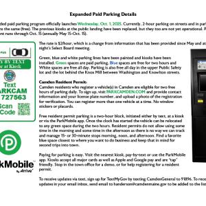 Paid Parking Details and Resident Guide page 1