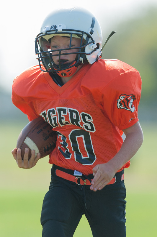 Rockland's Zac Cody carries the ball for a score. Photo by Ron Hawkes