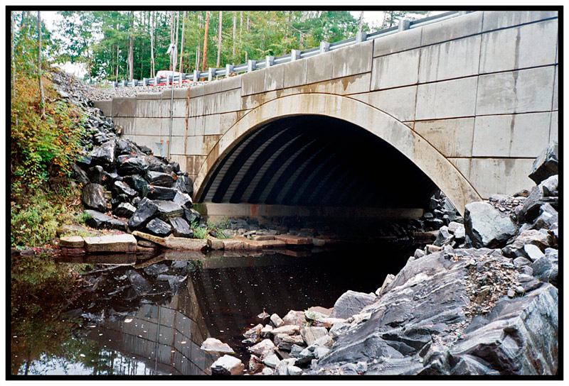 BELFAST – The bridge at Herrick and Perkins Roads, reconstructed in 2010, was one of the first in the world to use "bridge-in-a-backpack" technology (cement-filled, carbon fiber tubes) developed at the University of Maine.