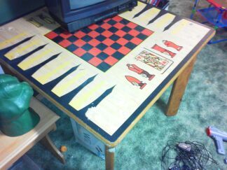 Wooden 3ft high Checkers Table (Windham)
