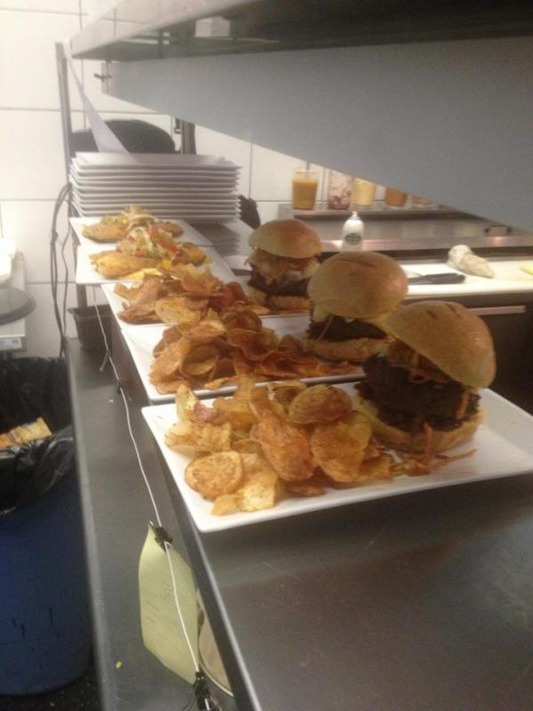 Fog Bar all-natural burgers with house-made chips on the back line. //photo: Facebook grab via Fog Bar & Cafe Fog Bar & Cafe, Rockland, new restaurant