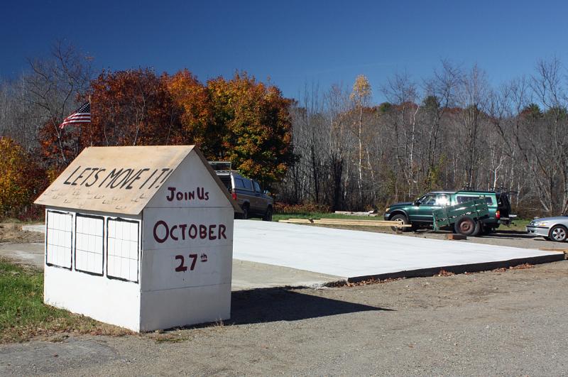 The former Center School's new home will be the former site of Dean & Eugley Garage. (Photo by Holly S. Edwards)