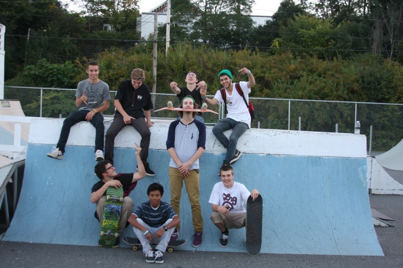The GNARK skate team - (top row from left): Jack Smith, Brennan Moore, Greg Stevens, Cash Recanzone. (Bottom row from left): John Cronin, Matt Buch, Hunter Finden and Matt Knott. (Photo courtesy of GNARK Skateboarding)