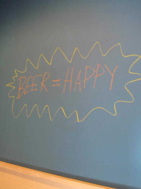 Funky decor includes chalkboards in bathrooms and silent running b&w movies. Fog Bar & Cafe, Rockland, new restaurant