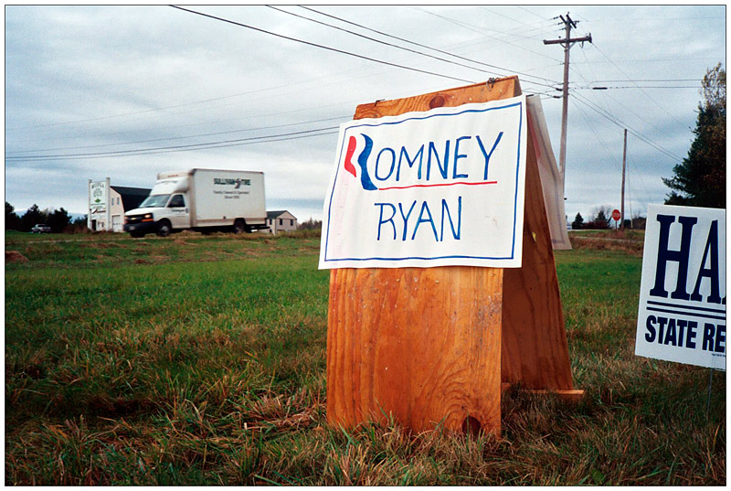 THORNDIKE – A handmade campaign sign put up as a replacement to one that was apparently destroyed by a vehicle.