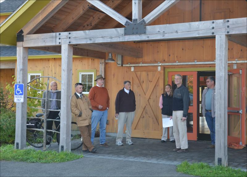 The auction was originally scheduled for 11 a.m. but was delayed until 3 p.m. to allow Stuart and Marianne Smith time to get to town to place their bid.