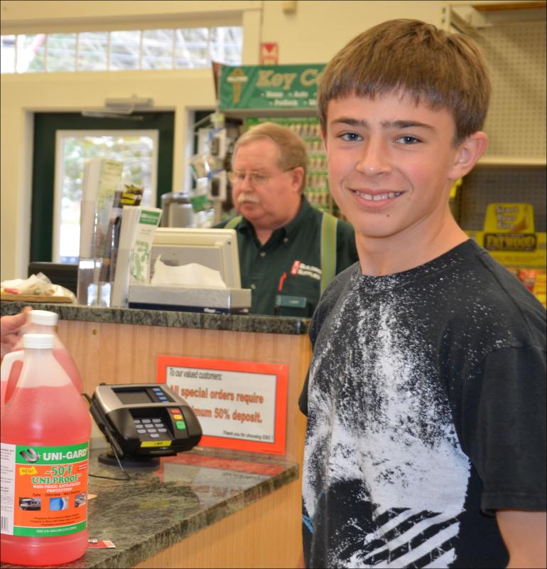 Marco Damato, of Rockport, was in EBS getting antifreeze and other items to help his father, Carl, winterize the sailboat. They weren't so concerned about the storm. It was more about getting the boat closed up.