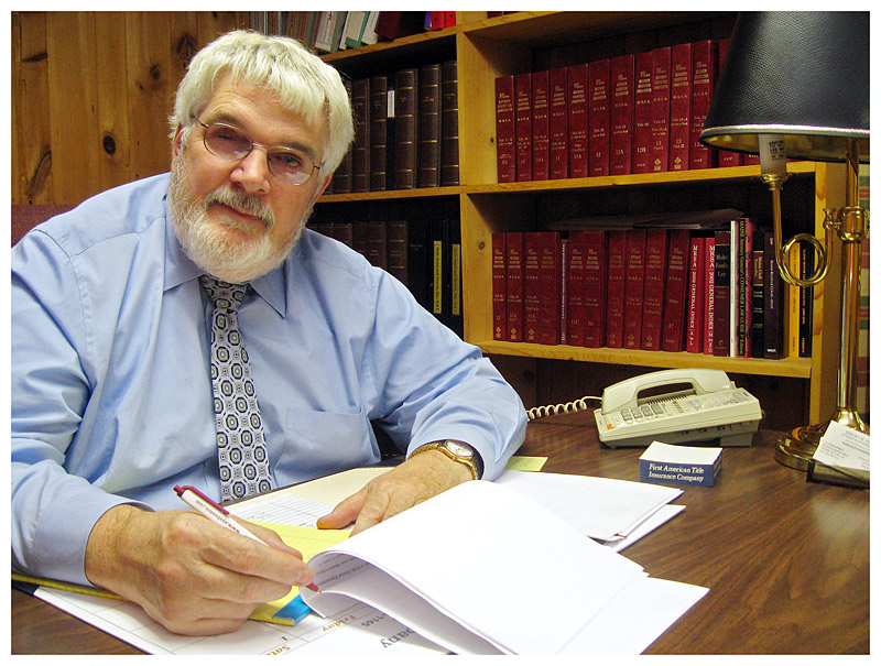 Former Waldo County judge of probate and current challenger Randy Mailloux in his Unity office. (Photo by Ethan Andrews)