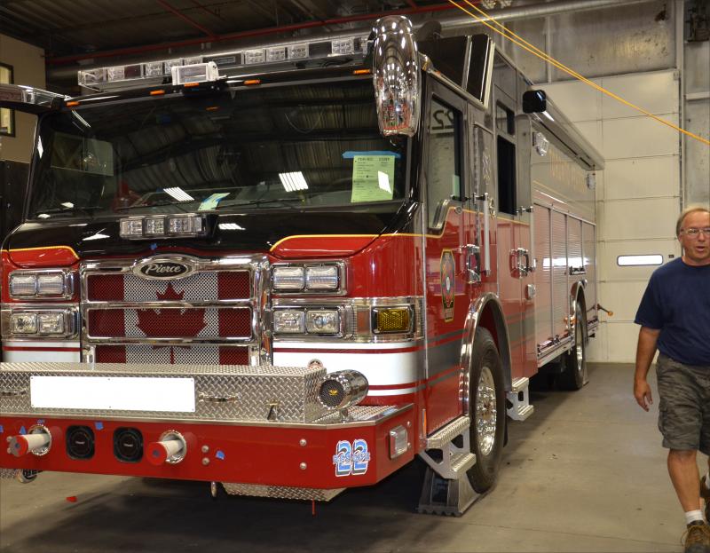 Toronto's fire and rescue vehicle is loaded with features for a city that is always busy with emergencies. (Photo by Lynda Clancy)