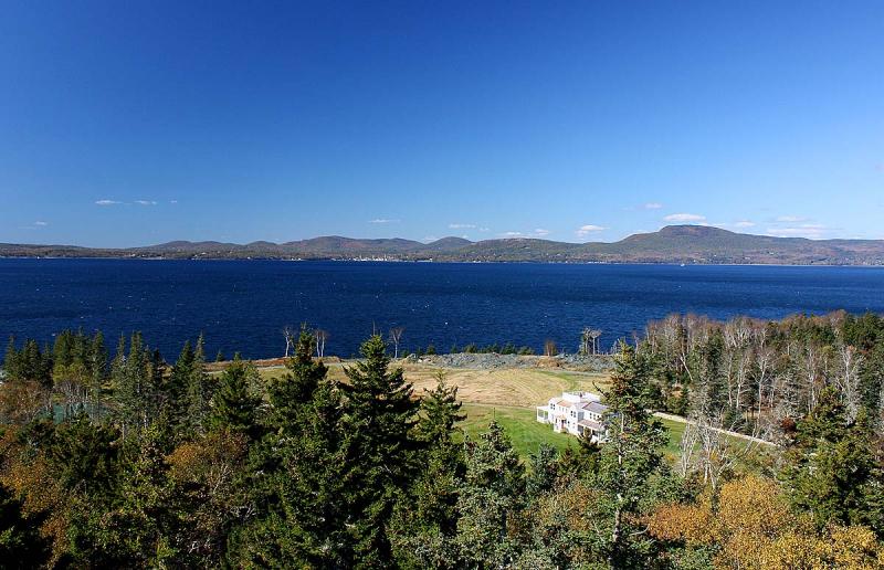 The view across Penobscot Bay toward Camden from Lasell Island. (Photo by Holly S. Edwards)
