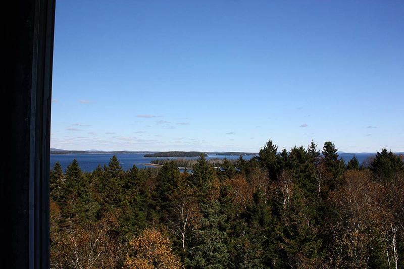 Looking north toward Islesboro Saturday at the completion of the mass casualty drill on Lasell Island. (Photo by Holly S. Edwards)