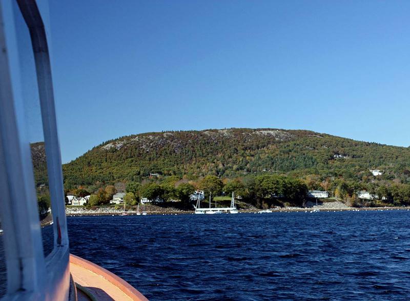 A view of Mt. Battie Oct. 13 while aboard 'Betselma' back to the public landing in Camden Harbor. (Photo by Holly S. Edwards)