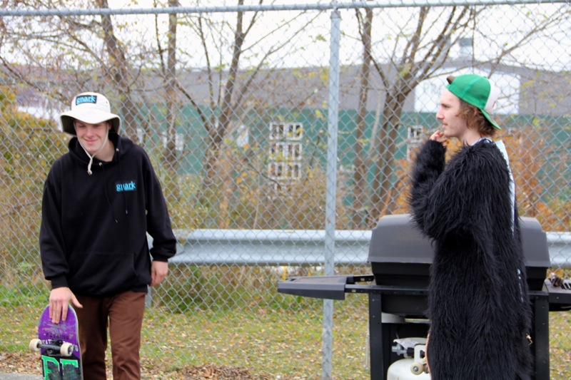 From Left: Brennan Moore and Hunter Finden of GNARK Skateboarding.