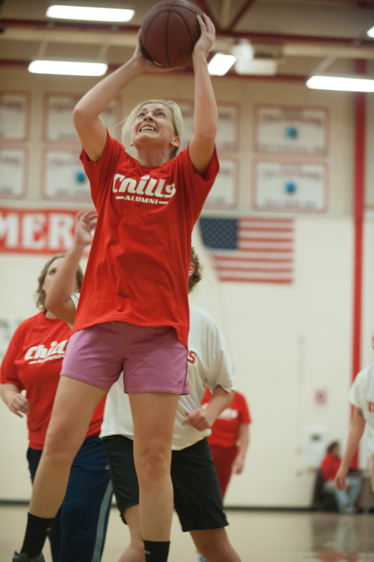 Meg Cresler goes up with a shot. (Photo by Ron Hawkes)