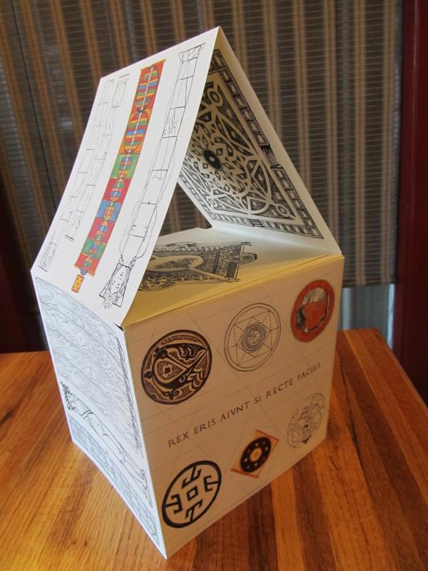 The book constructed into a house. (photo: Kay Stephens)