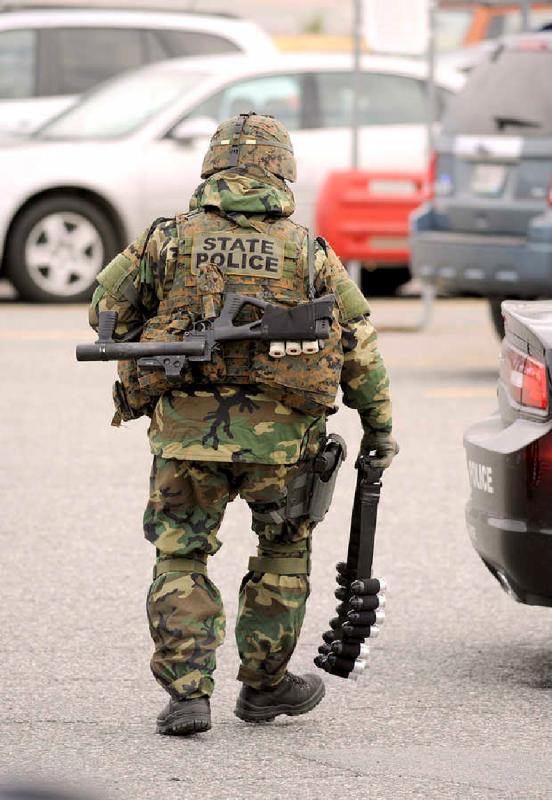 Sun Journal photos of the tactical team at the scene. (Photo courtesy Maine State Police)