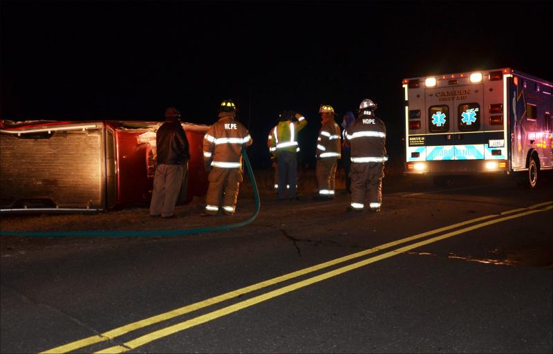 The scene in Hope on Hatchet Mountain Road Wednesday evening. (Photo by Lynda Clancy)