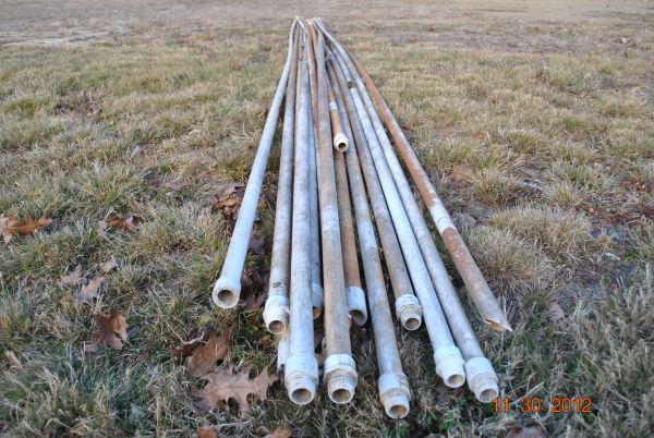 18 feet long plastic pipes (Wells)
