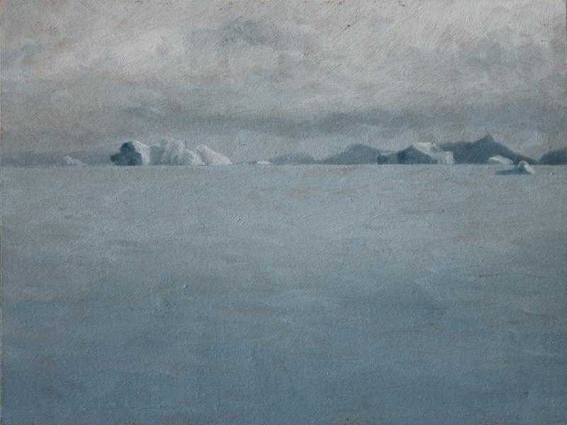 "Ice from Aqajarua" - oil on prepared aluminum by Lisa Lebofsky (Courtesy of Northern Lights Gallery)