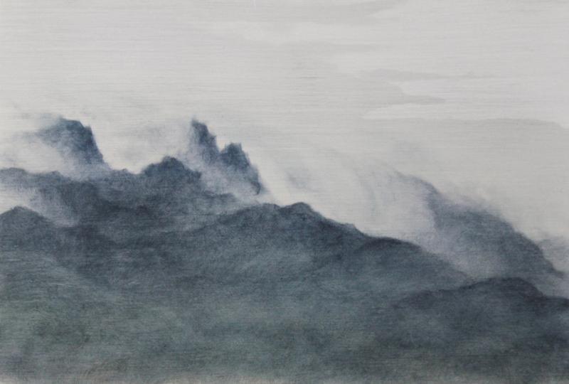 "View from Aqajarua" - oil on prepared aluminum by Lisa Lebofsky (Courtesy of Northern Lights Gallery)