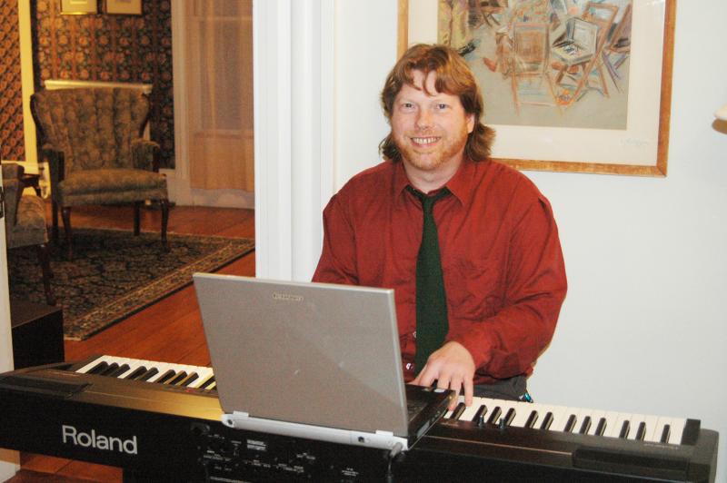 Lincoln Blake provided the musical entertainment during the hospital's annual Silver Tea fundraiser. (Photo courtesy Toni Mailloux)