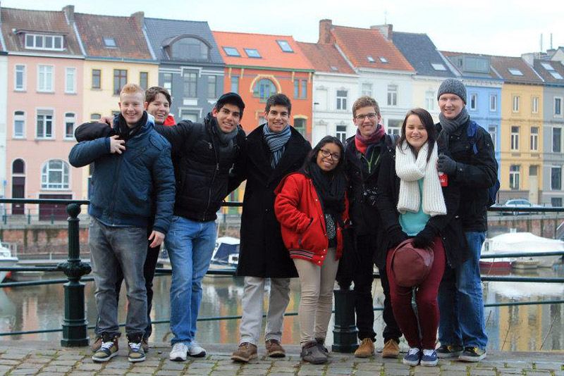 Our group by the end of the day. From left: Brendan, Orion, Fernando, myself, Mayra, Kevin, Carmen, and Braden. (Photo by Lela Dewey)