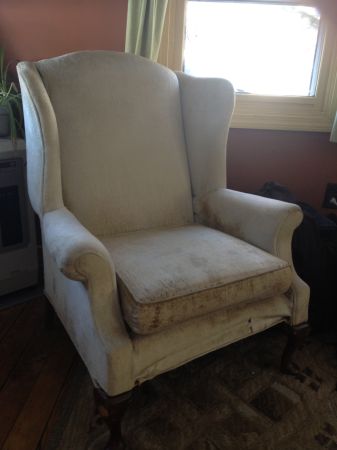 White Velvet Chair (Gray)