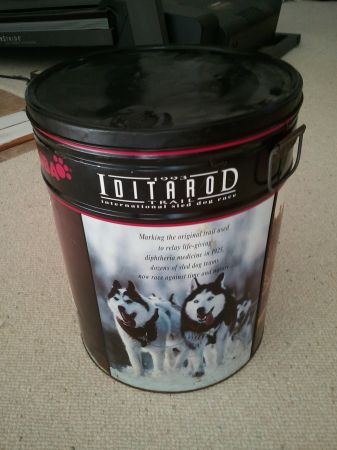 Dog food tin container, holds 40 lb (Falmouth/Windham)