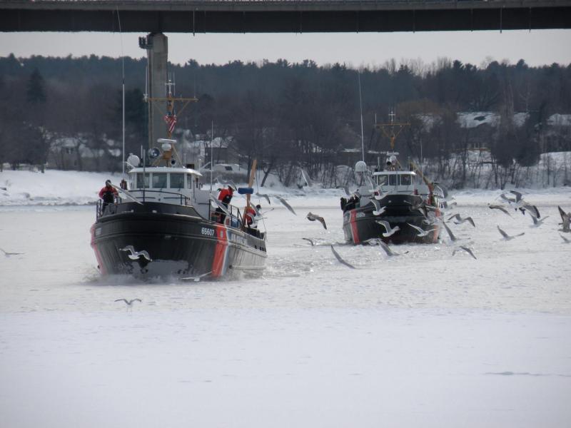 Two Maine cutters, the Shackle and the Bridle, based in South Portland and Southwest Harbor. Their sister cutter, the Tackle, is based in Rockland. (Photo courtesy U.S. Coast Guard)