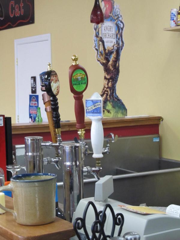 Local and Midwest brews on tap, along with wines and ciders. (Photo by Kay Stephens)