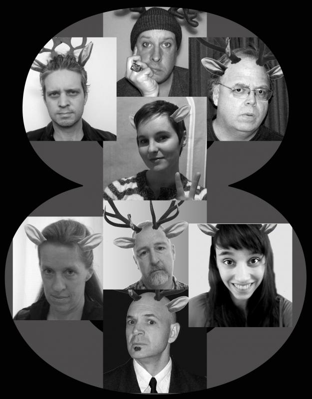 The cast of "The Eight: Reindeer Monologues. (Photo source Facebook/Everyman Repertory Theatre)