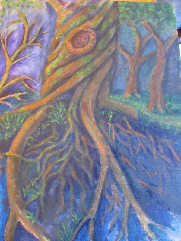 Another self-portrait as a gnarled tree. (photo: Kay Stephens) Hail to the Rad Kids, Lauren Merritt