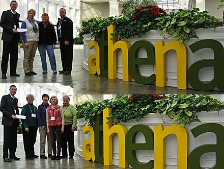 Recent beneficiaries of athenahealth's athenaGives program were Triad of Waldo County Soap Closet and Waldo County YMCA, with each organization receiving a check for $10,000.