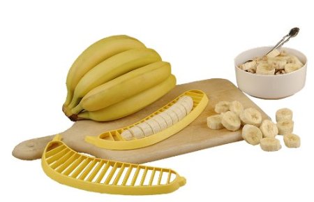A product shot of the Hutzler 571 Banana Slicer as offered for sale on Amazon.com. (Courtesy Amazon.com)
