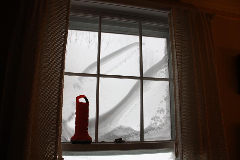 Power remains on in Camden, but a flashlight is ready, just in case. (Photo by Holly S. Edwards)
