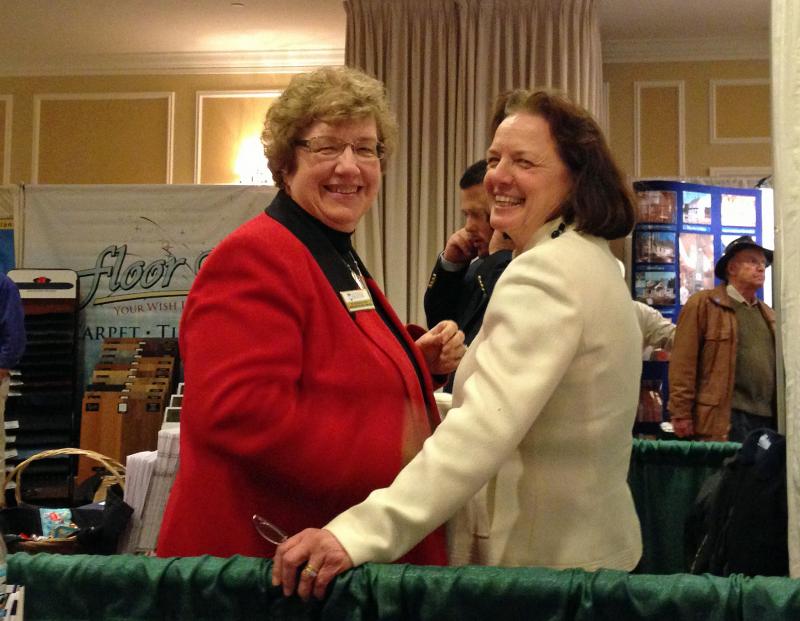 Hutchinson Center Director Sue McCullough and Nancy Boyington. (Photo by Lynda Clancy)