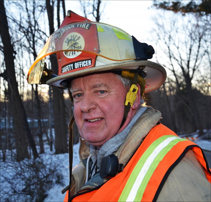 Camden Fire Department's Safety Officer Jeff Weymouth (Photo by Lynda Clancy)