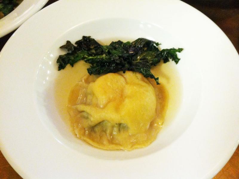 Farm eggs in handmade ravioli made from flour grown in northern Maine and milled in Skowhegan. (Courtesy Ladleah Dunn)