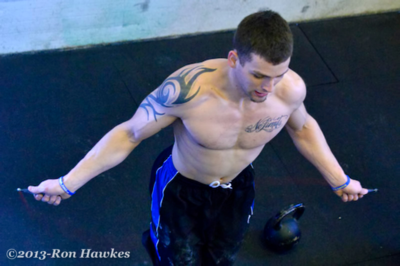 Cote Baughman does his double unders while skipping rope. (Photo by Ron Hawkes)
